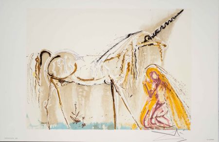 Litografia Dali - La licorne