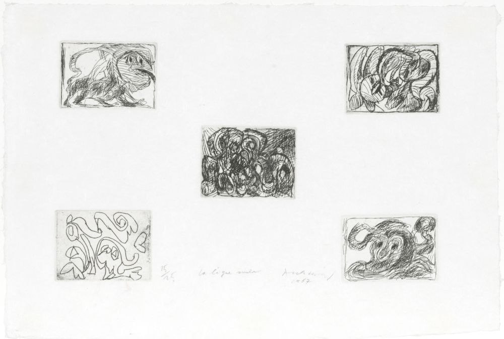 Acquaforte Alechinsky - La ligne seule