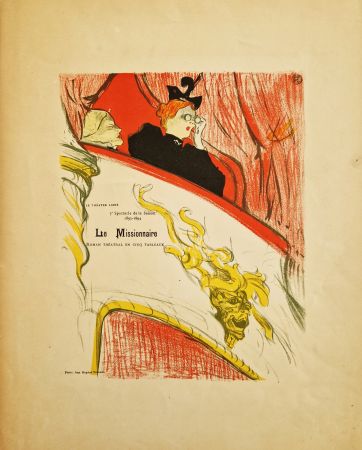 Litografia Toulouse-Lautrec - La Loge au mascaron doré