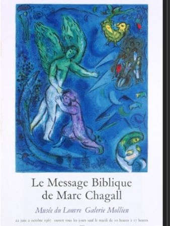Litografia Chagall - LA LUTTE DE JACOB ET DE L ANGE
