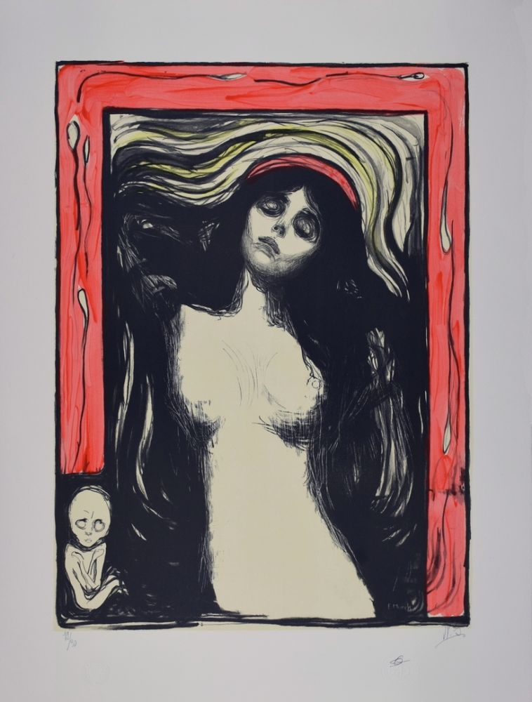 Litografia Munch - La Madone / Madonna - 1895