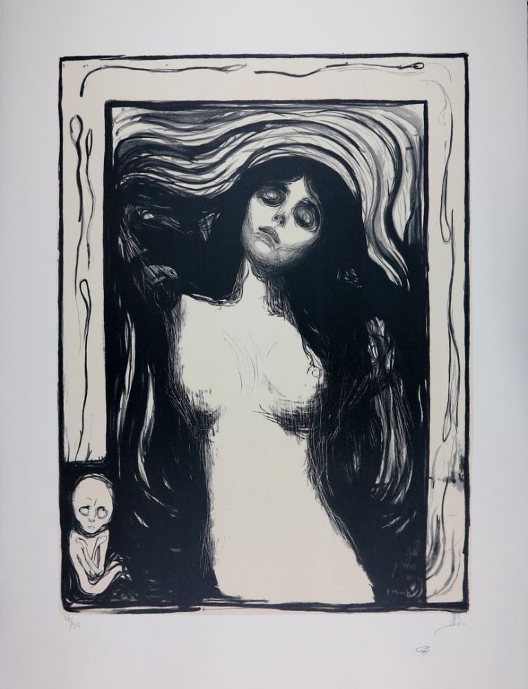 Litografia Munch - LA MADONE / MADONNA - 1895