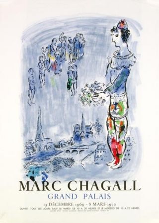 Litografia Chagall - La Magicien de Paris