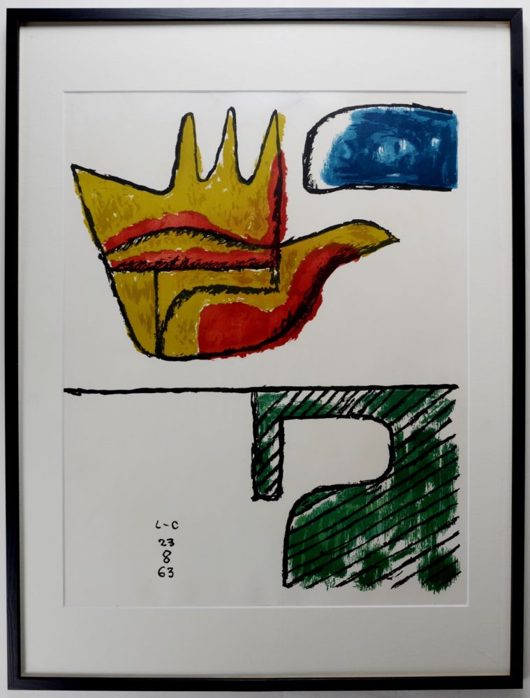 Litografia Le Corbusier - La Main ouverte, 1963 - Encadrée