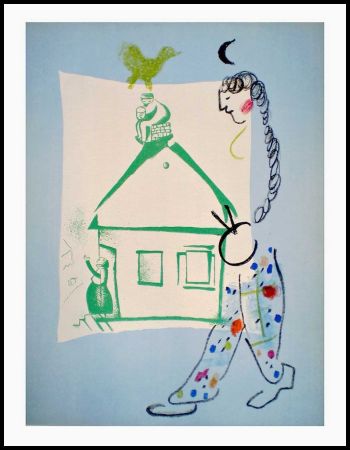 Litografia Chagall - LA MAISON DE MON VILLAGE