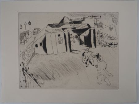 Incisione Chagall - La maison de Sobakévitch