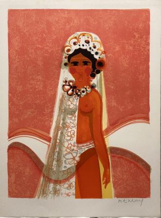 Litografia Menguy - La mariée I