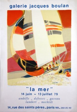 Litografia Ambille - La Mer  Galerie Jacques Boulan