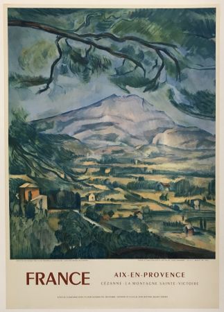 Litografia Cezanne - La Montagne Sainte-Victoire