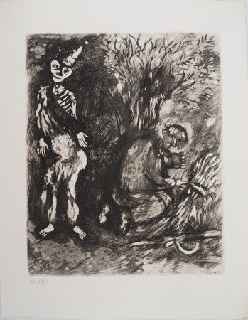 Incisione Chagall - La mort et le bucheron