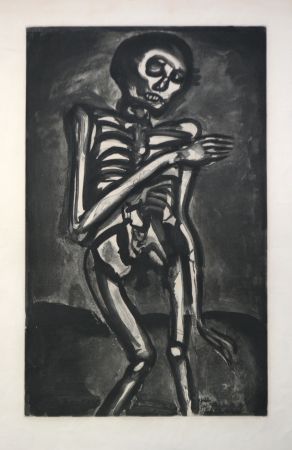 Intaglio Rouault - La Mort l'a Pris Comme Il Sortait du ut d'orties (Death Took Him as he Rose from his Bed of Nettles)