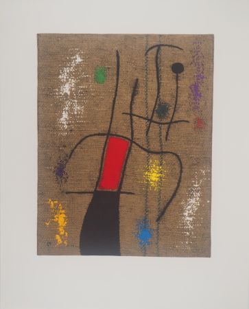Litografia Miró - La musicienne