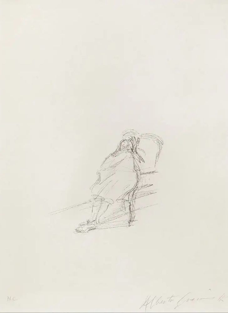 Litografia Giacometti - La Mère de l’artiste assise III