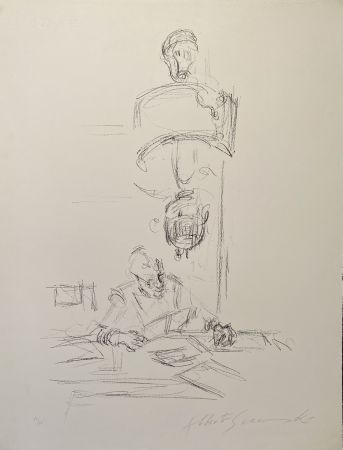 Litografia Giacometti - La mère de l'artiste lisant sous la lampe à Stampa III