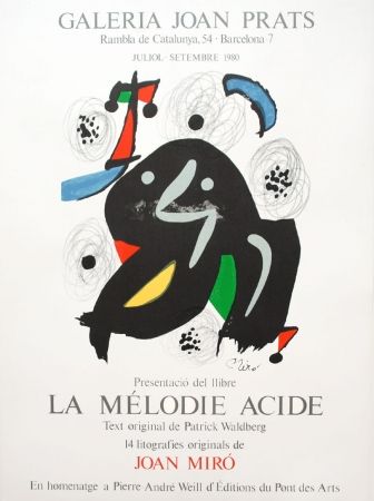 Litografia Miró - La mélodie acide