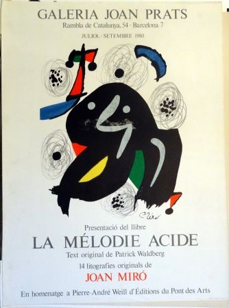 Manifesti Miró - La Mélodie Acide 1980