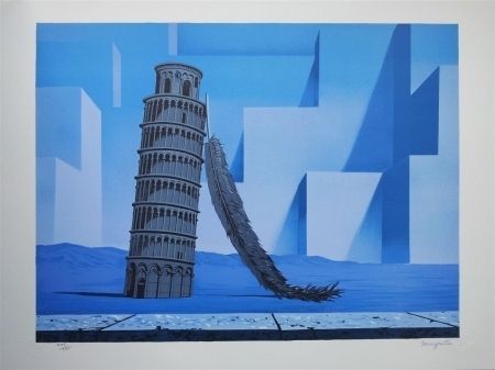 Litografia Magritte - La nuit de Pise (night in Pisa)