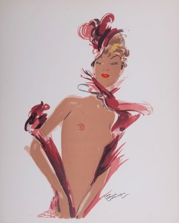 Litografia Domergue - La Parisienne : Arlette, 1956