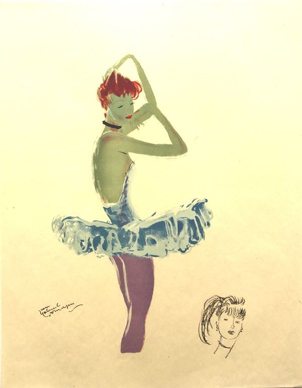 Litografia Domergue - La Parisienne  Ballerine 
