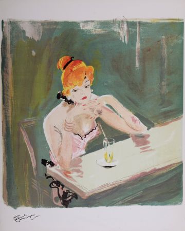 Litografia Domergue - La Parisienne : Mauricette, 1956