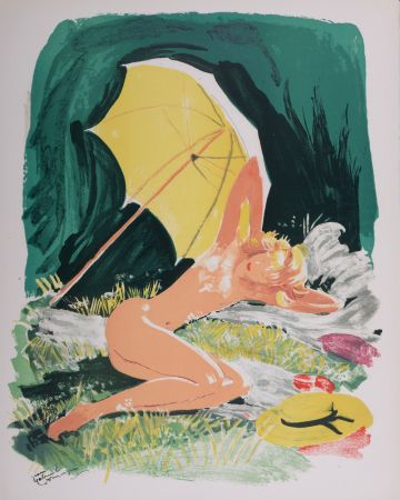 Litografia Domergue - La Parisienne : Starlette, 1956