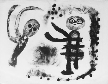 Litografia Miró - La petite fille au bois