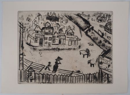 Incisione Chagall - La petite ville