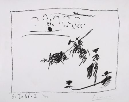 Litografia Picasso - La Pique, 1961 - Hand-signed