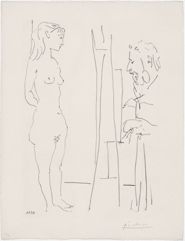 Litografia Picasso - La Pose Nue
