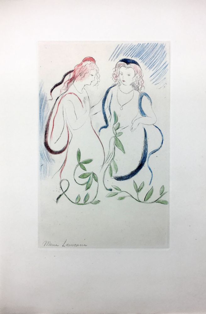 Acquaforte Laurencin - LA PRINCESSE DE CLÈVES (Pl. VI signée au crayon). 1947