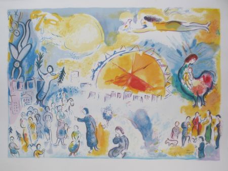 Litografia Chagall - La procession de noël