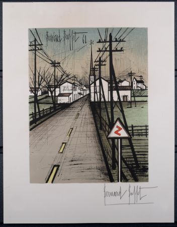Litografia Buffet - La route, 1962 - Hand-signed!
