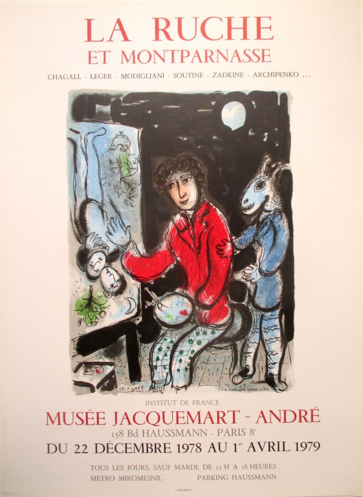 Litografia Chagall - La Ruche et Montparnasse