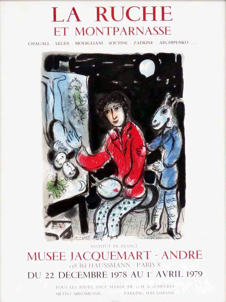 Litografia Chagall - '' La Ruche Montparnasse ''