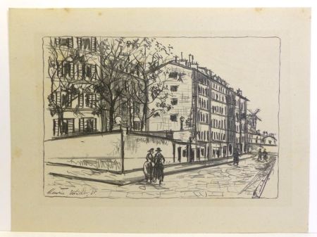 Litografia Utrillo - La Rue d’Orchampt