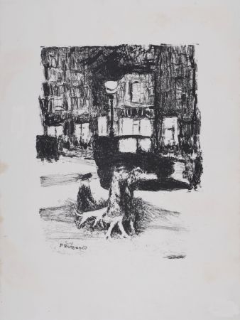 Litografia Bonnard - La Rue (Paris), 1927