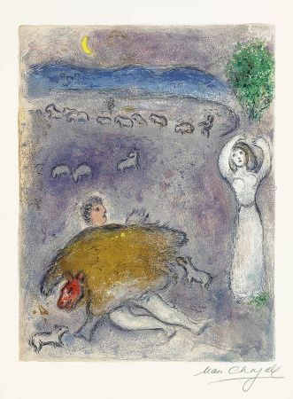 Litografia Chagall - La Ruse de Dorcon (Dorcon's Strategy)