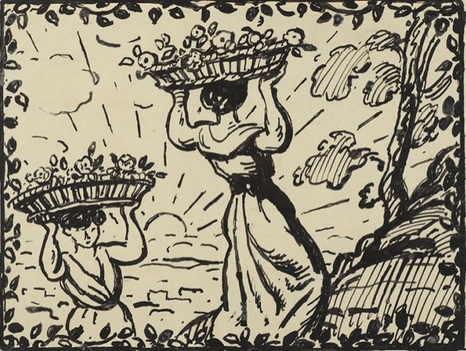 Non Tecnico Espagnat (D') - La récolte des roses circa 1906