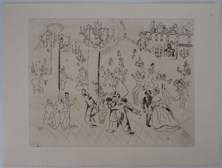 Incisione Chagall - La soirée chez le gouverneur