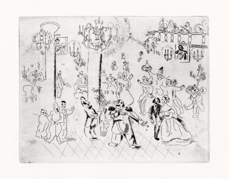 Acquaforte Chagall - La soirée chez le gouverneur