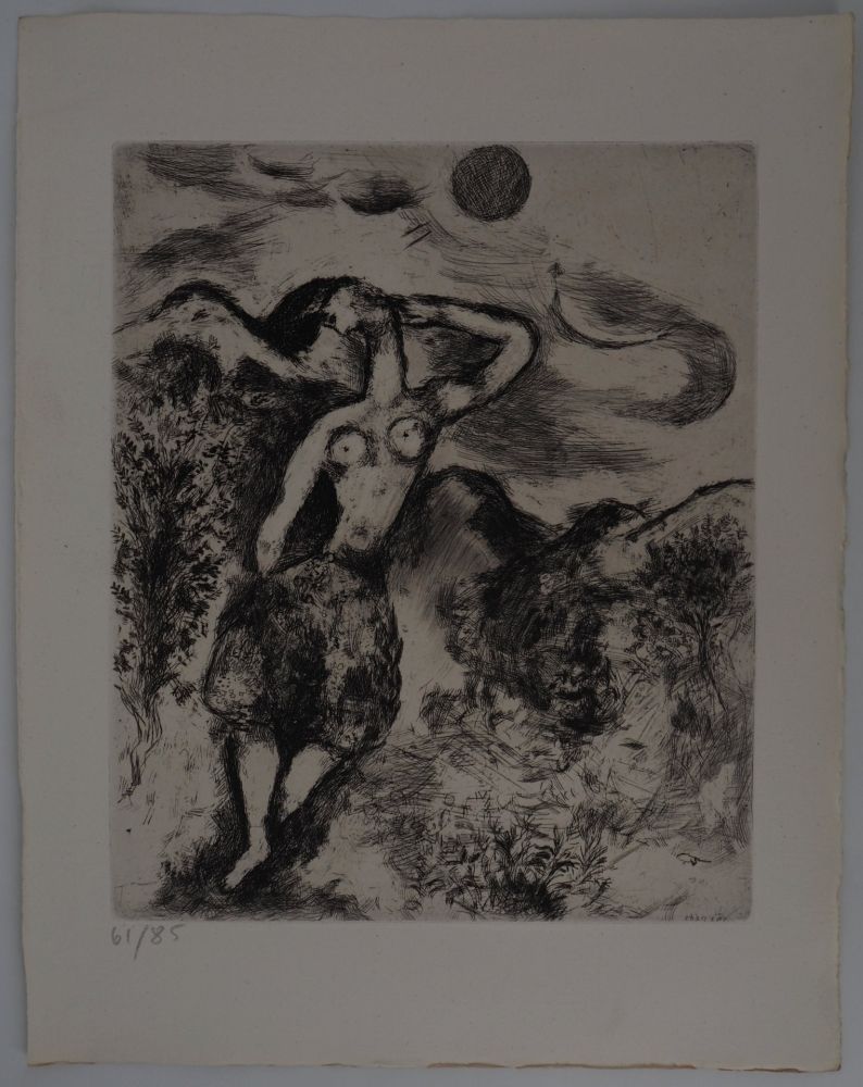 Incisione Chagall - La souris métamorphosée en fille