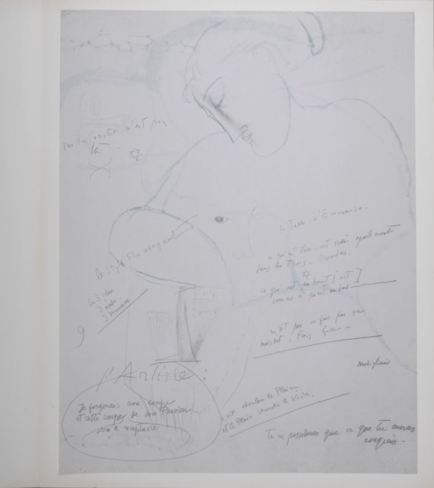 Litografia Modigliani - La Table d'Emeraude