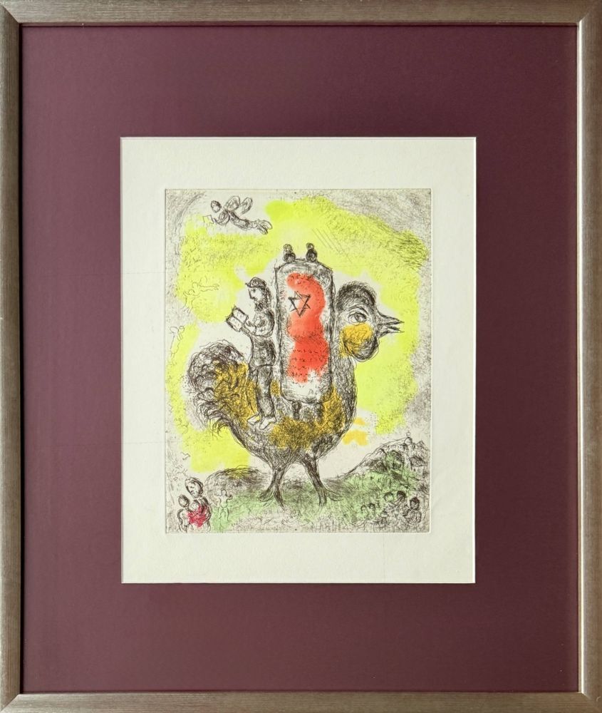 Acquaforte E Acquatinta Chagall - La Thora Rouge