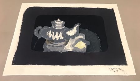 Litografia Braque - La théière grise 