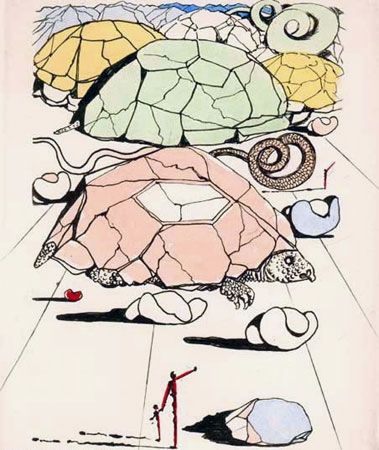 Incisione Dali - La Tortue (The Turtle)