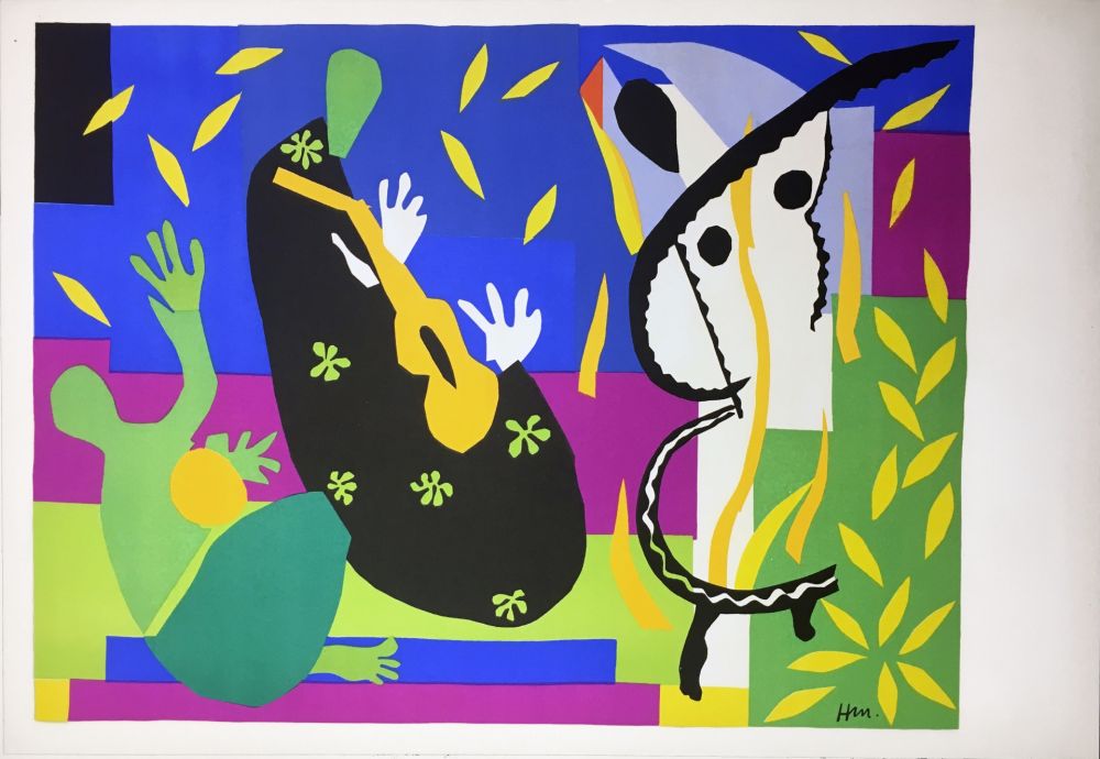 Litografia Matisse - LA TRISTESSE DU ROI. Lithographie sur Arches 1952 (tirage original édité par Tériade)