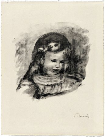 Litografia Renoir - La Tête baissée