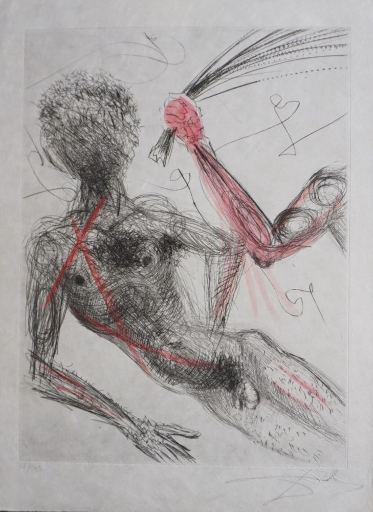 Incisione Dali - La Venus aux Fourrures Woman With Whip