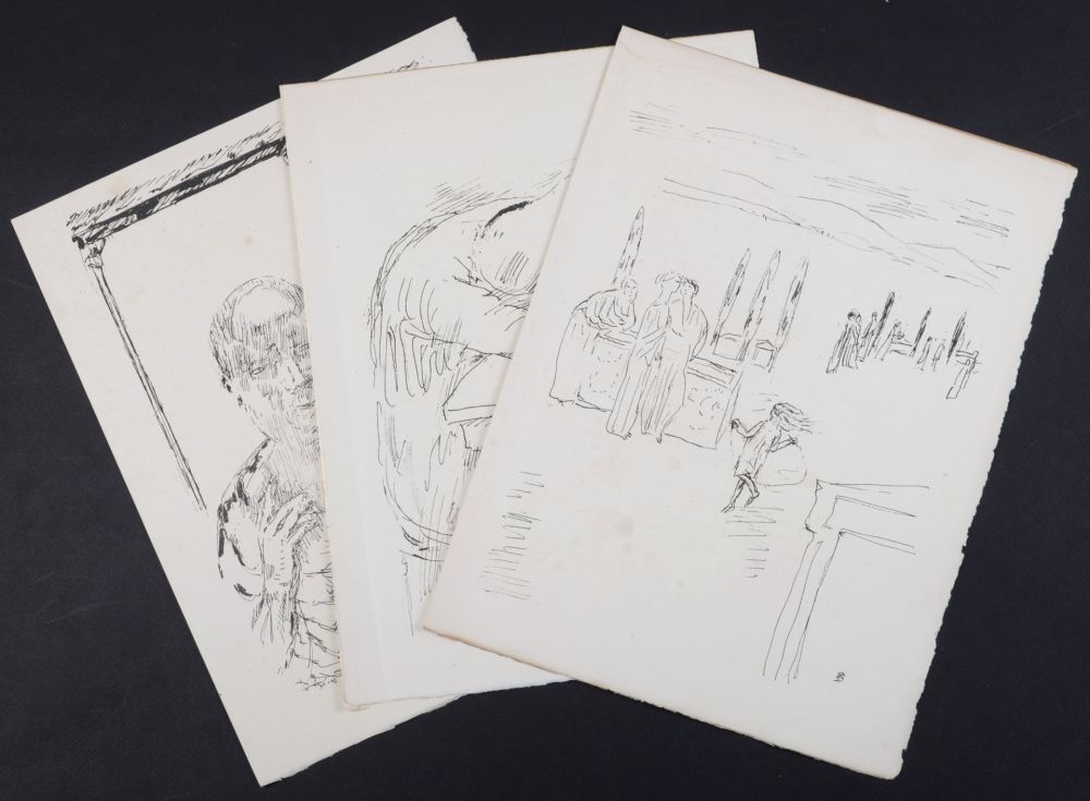 Litografia Bonnard - La vie de Sainte Monique #11, 1930 - Set of 3 lithographs