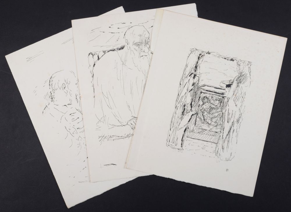 Litografia Bonnard - La vie de Sainte Monique #12, 1930 - Set of 3 lithographs